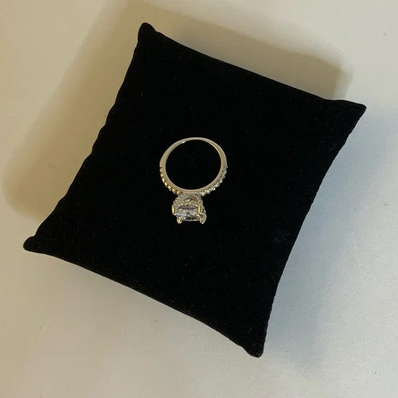 1ct Pave Crown Cushion Cut Ring - Picture 8 of 14